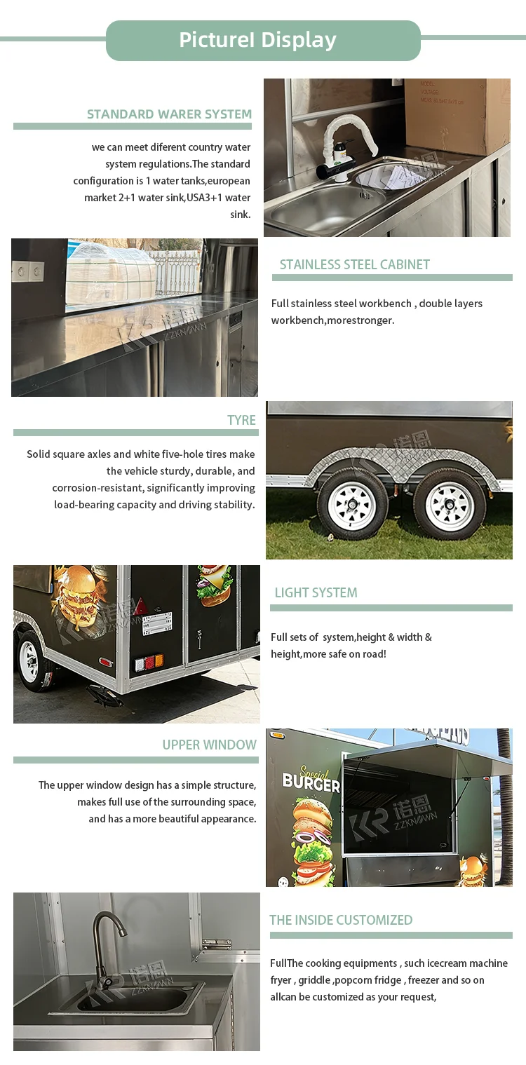 Maßgefertigter Food-Truck-Anhänger mit Edelstahlgrill kaufen