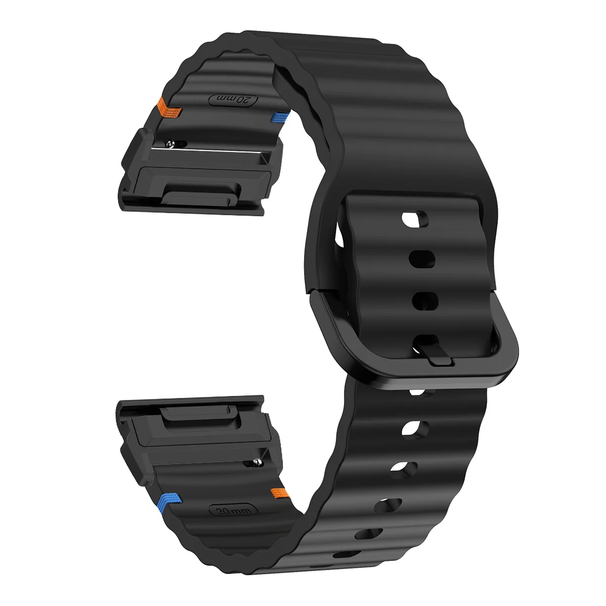 Versatile Silicone Smartwatch Strap, QuickFit Adjustment, Multiple Sizes