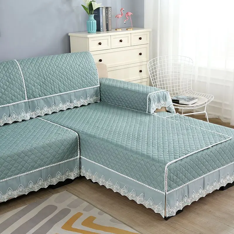 thumbnail image 1 of WOSTAR-funda acolchada gruesa para asiento de sofá, toalla de cojín, bordado de encaje, protector de muebles para sala de estar, 1 of 5