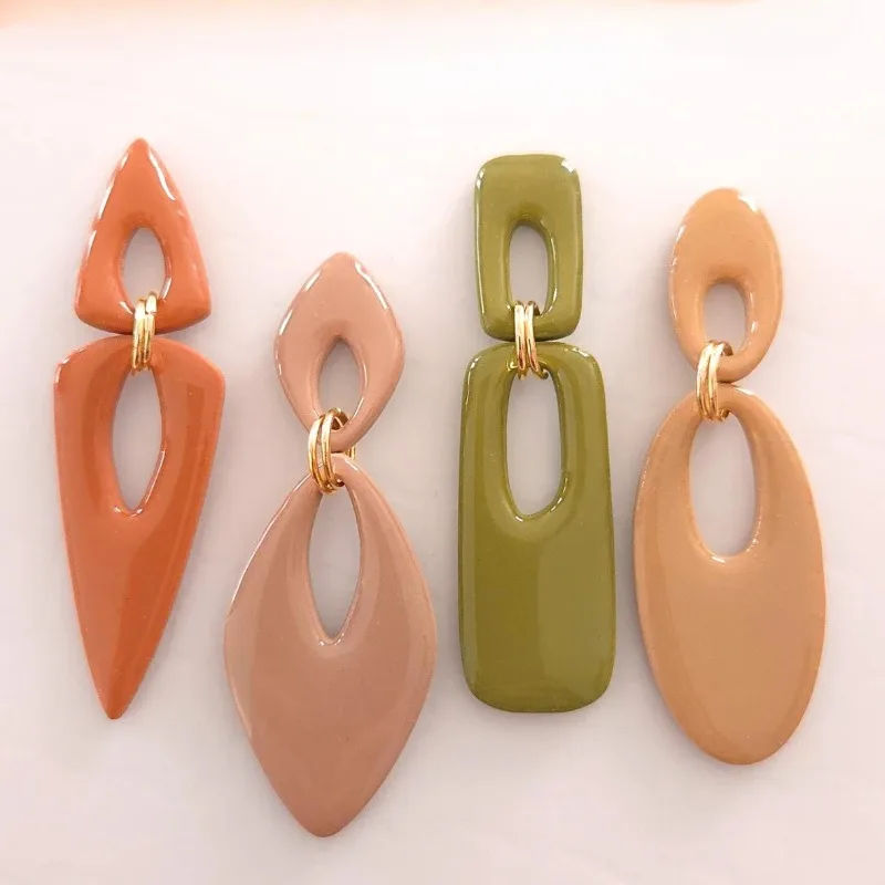 Polymer clay cutter set STATEMENT NO DRILL elongated daggers boho abstract geometric shape large earring tools