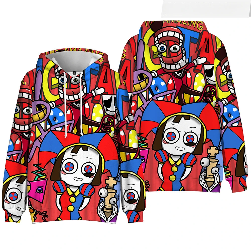 2024 New The Amazing Digital Circus Magic Digital Circus Hooded Fashion Casual Pullover Sweatshirt Hoodie Best Birthday Gift
