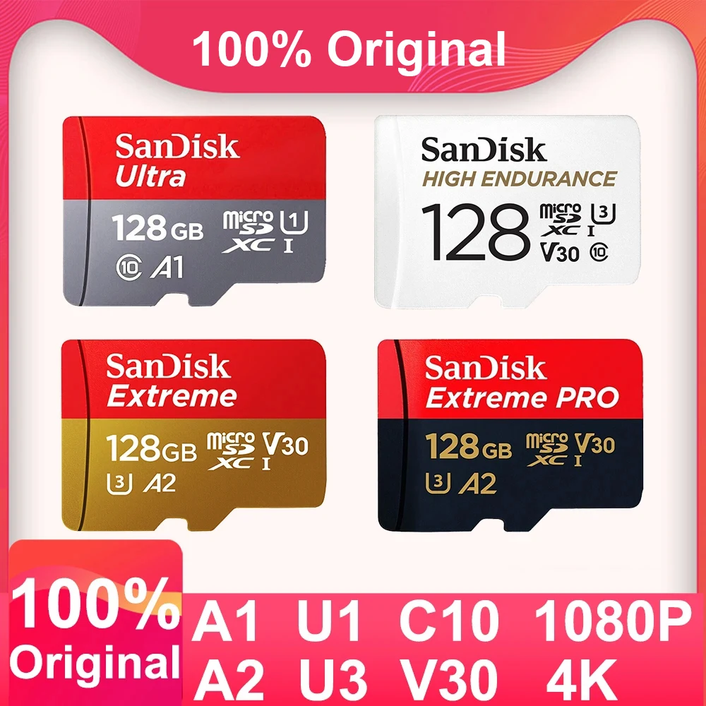 SanDisk – carte Micro SD V30 Extreme PRO, 32 go/256 go/128 go, U3