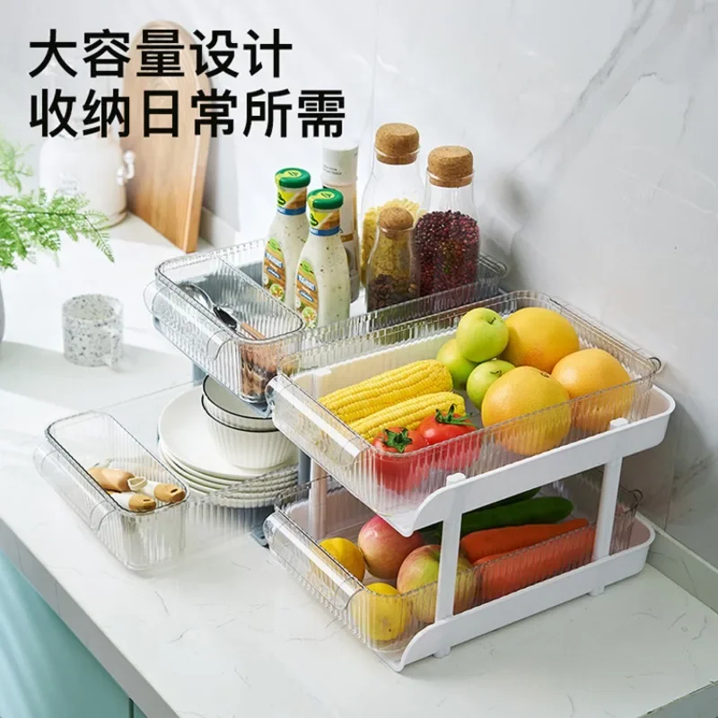 

Household Cup Holder Storage Rack, Bathroom Desktop Drawer Storage Rack, Bathroom Transparent Multi-Layer Storage Rack