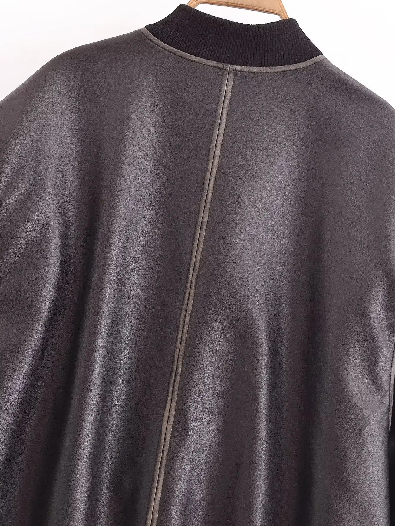 Leather Jackets Women's Coat Black Outwear Casual Loose Faux 2024 Pu Jacket With Zipper Pockets Streetwear Fashion Woman Jackets