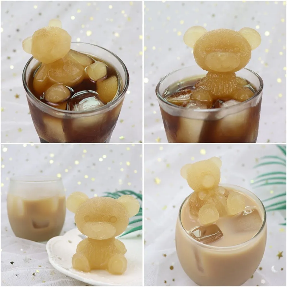 Bear Ice Cube Mold Ice Cube Trays Mold 3d Diy Bear Ice Cube For