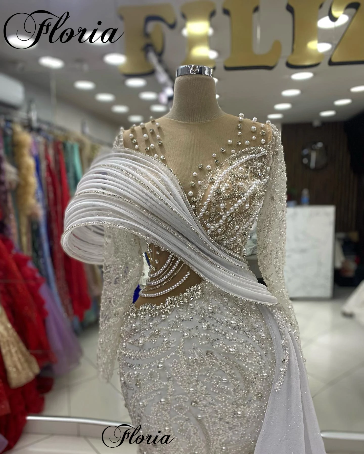 womens dress Designer Special Celebrity Dresses For Women Long Sleeves Formal Occasion Dresses Turkish Coutures Vestidos De Noche