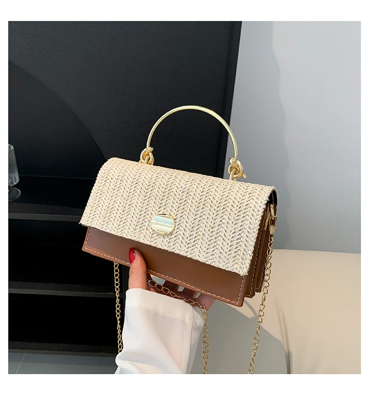 Fashion Pu Hasp Ladies Top-Handle Bags Braid Design 2024 New Brand Shoulder Bags for Women Free Shipping Bolsas Femininas