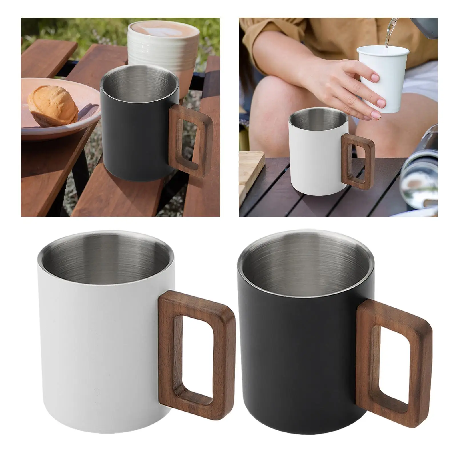 Stainless Steel Coffee Mug Double Wall Shatterproof Durable Espresso Mug for Housewarming Hotel Office Dining Room Birthday Gift