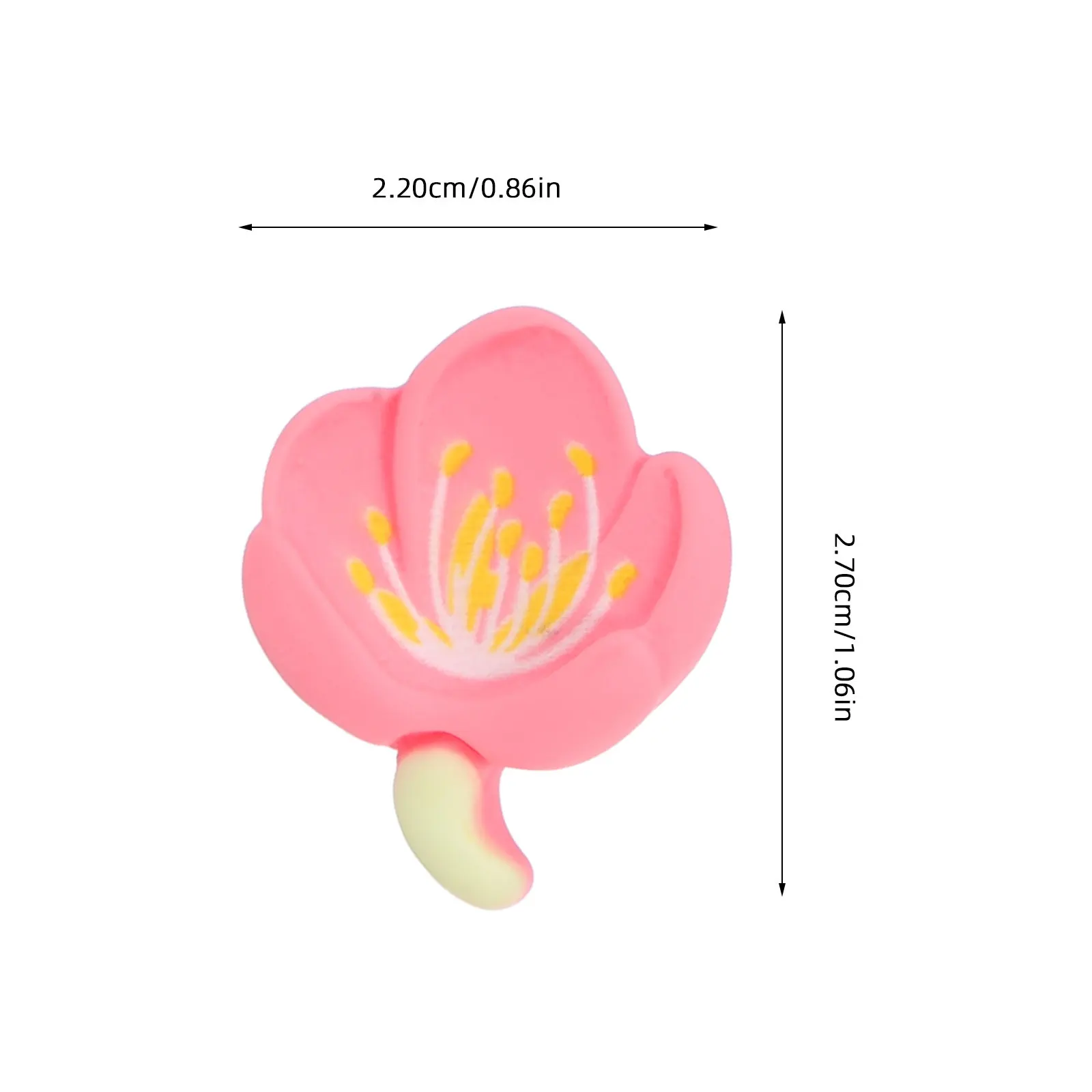 20Pcs 복숭아 꽃 푸시 핀 코르크 보드 용 꽃 압정 사무실 교실 게시판 장식 액세서리