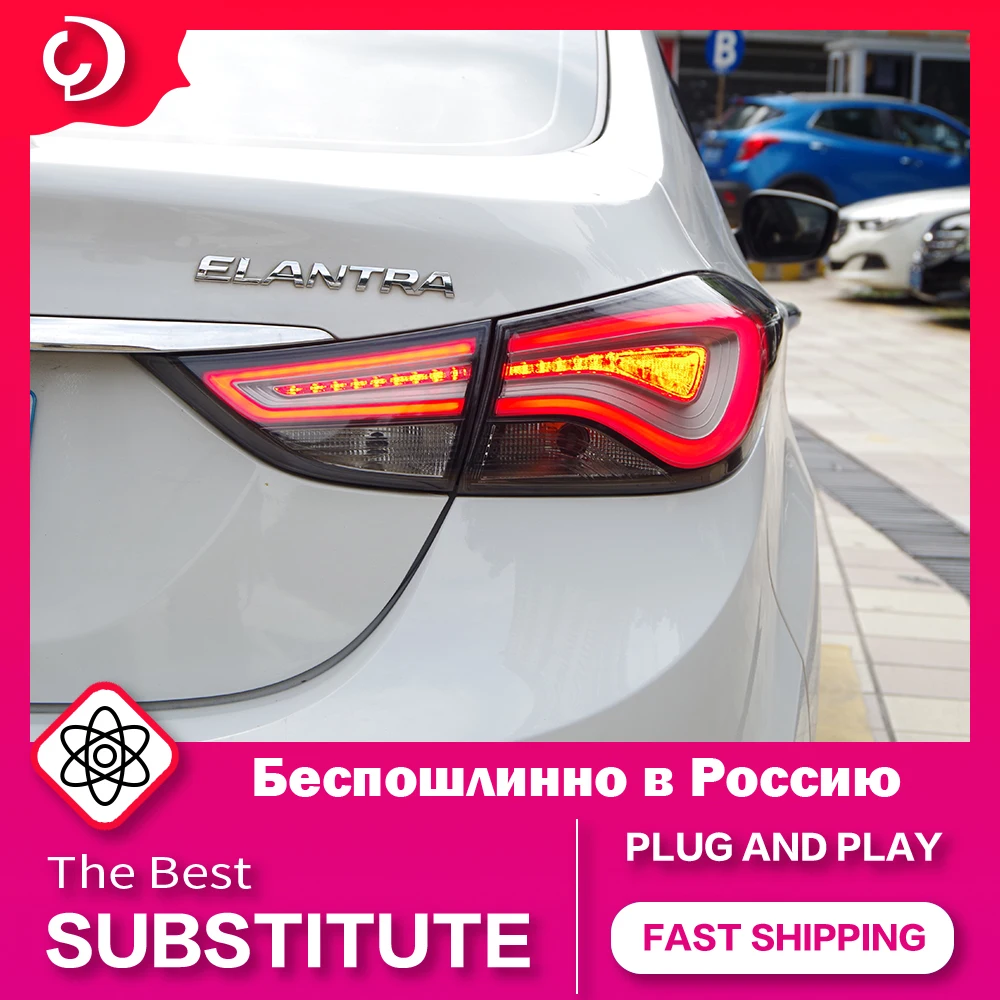 

AKD автостайлинг задние фары для Hyundai Elantra 2011-2016 светодиодный DRL задние фары Противотуманные фары сигнал поворота задние тормозные Аксессуары