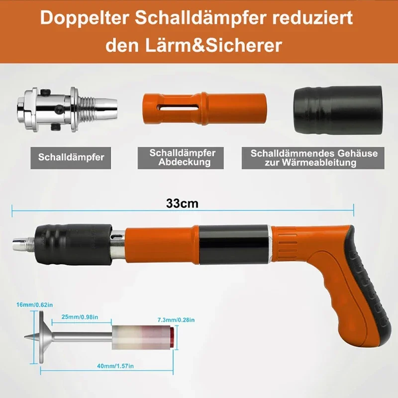 Steel Metal Concrete Nail Gun Tool for Wall Anchor Slotting