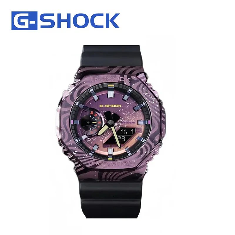 

G-SHOCK мужские часы серии Galaxy GM2100, Стильные повседневные водонепроницаемые кварцевые часы, роскошные Фиолетовые женские часы из бутика