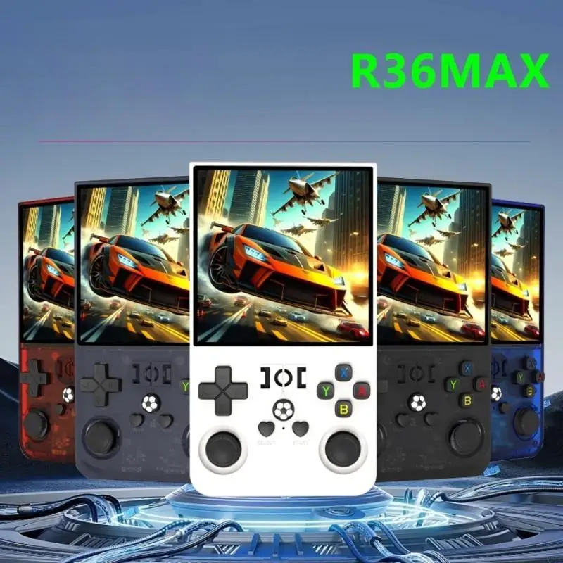 Dispositivo di gioco portatile Retro Design R36Max con schermo da 4 pollici, compatibilità con diversi simulatori e qualità audio nitida (X7JC)._voghion.com
