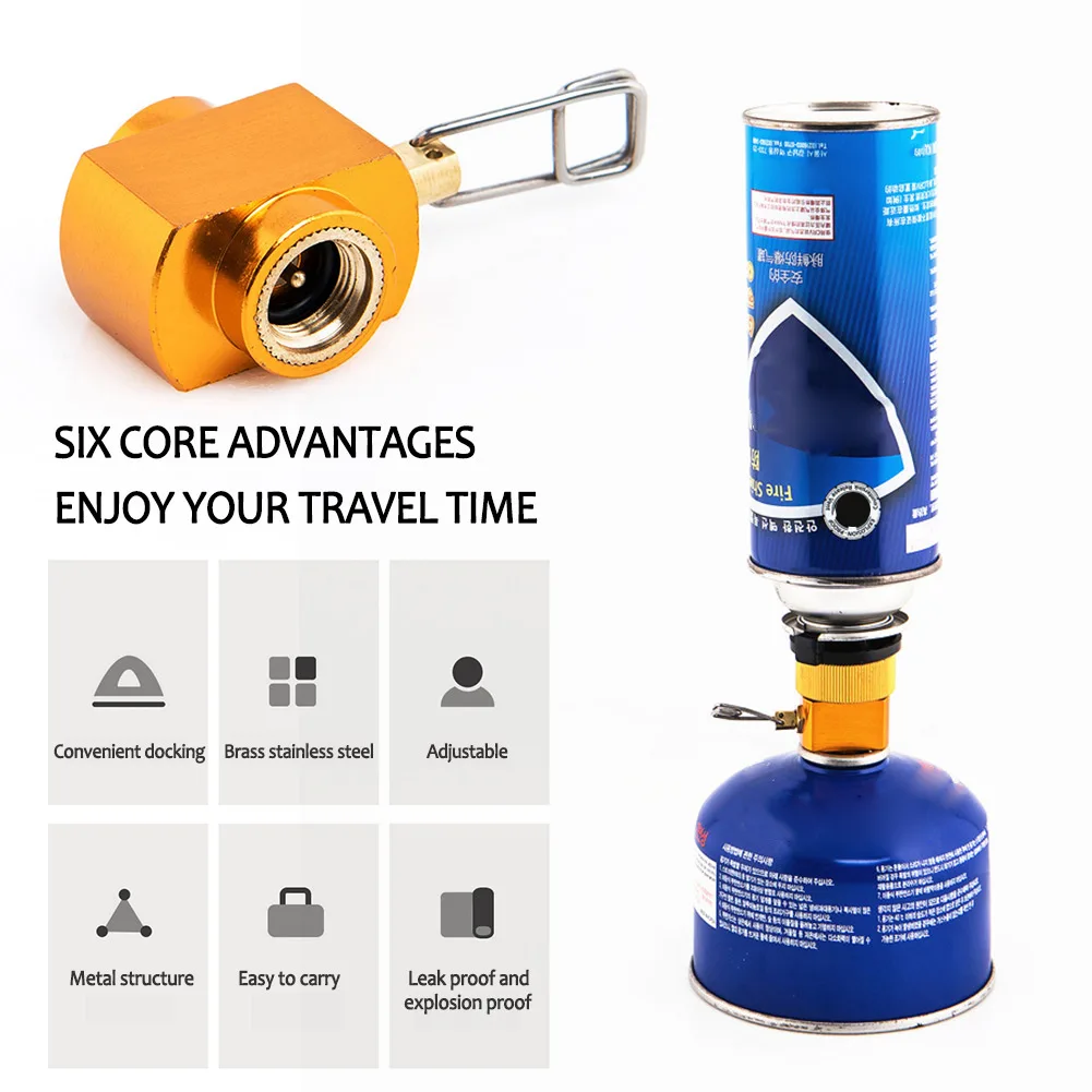 PortableOutdoorCampingGasRefillAdapterValveGasCartridge