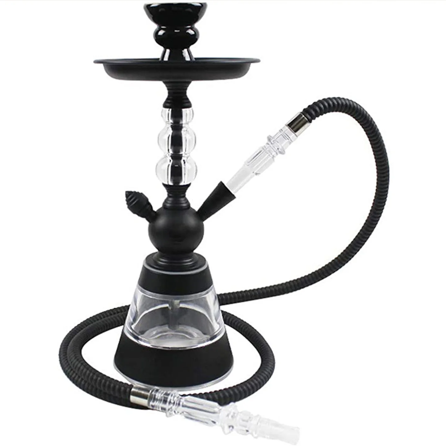 Arabic Hookah Complete Set Shisha Pipes-1 Hose Ports Acrylic Base