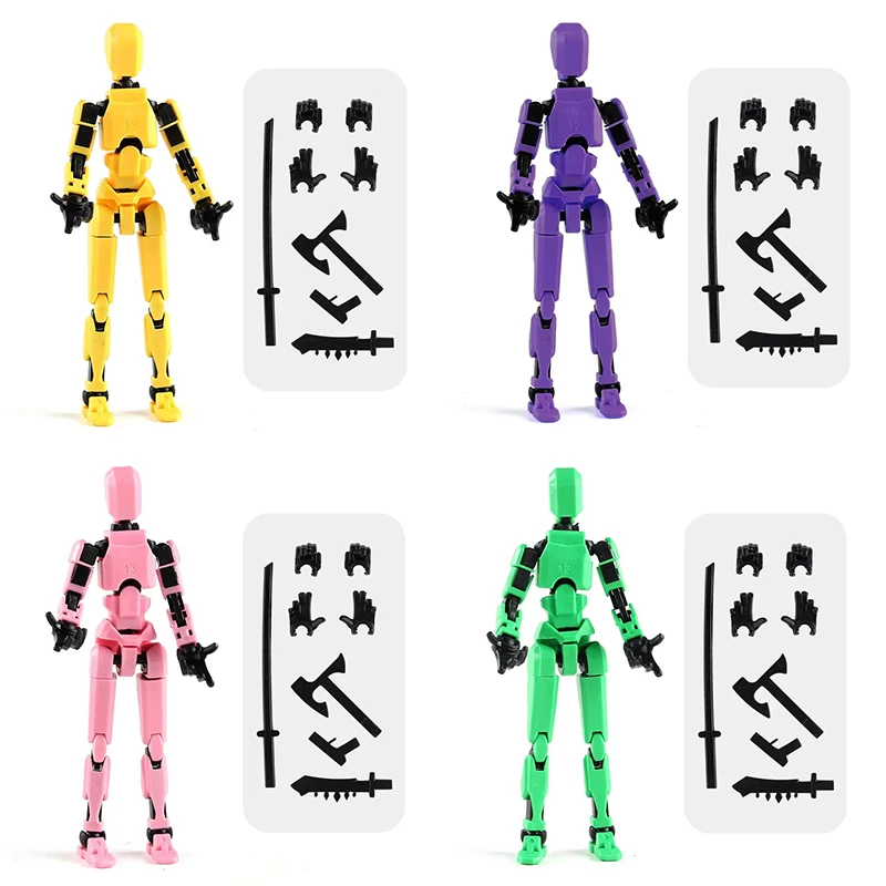 Dynamic Shapeshift Robot 3D Mannequin and Dog Figures Toy Set