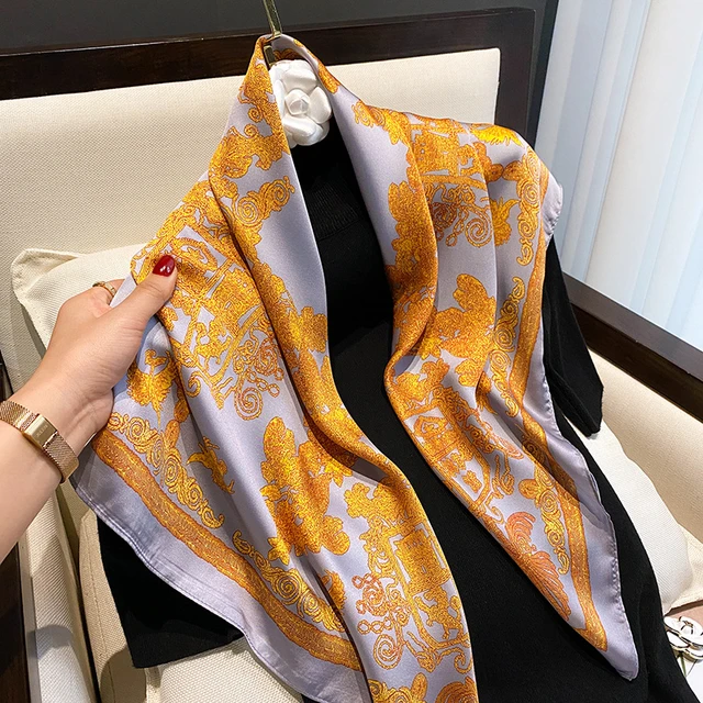 100% Pure Silk Scarf For Women Luxury Print Echarpe Femme Long Natural Silk  Scarf Bufanda Fahsion Satin Shawls Wraps Neck Scarf - AliExpress