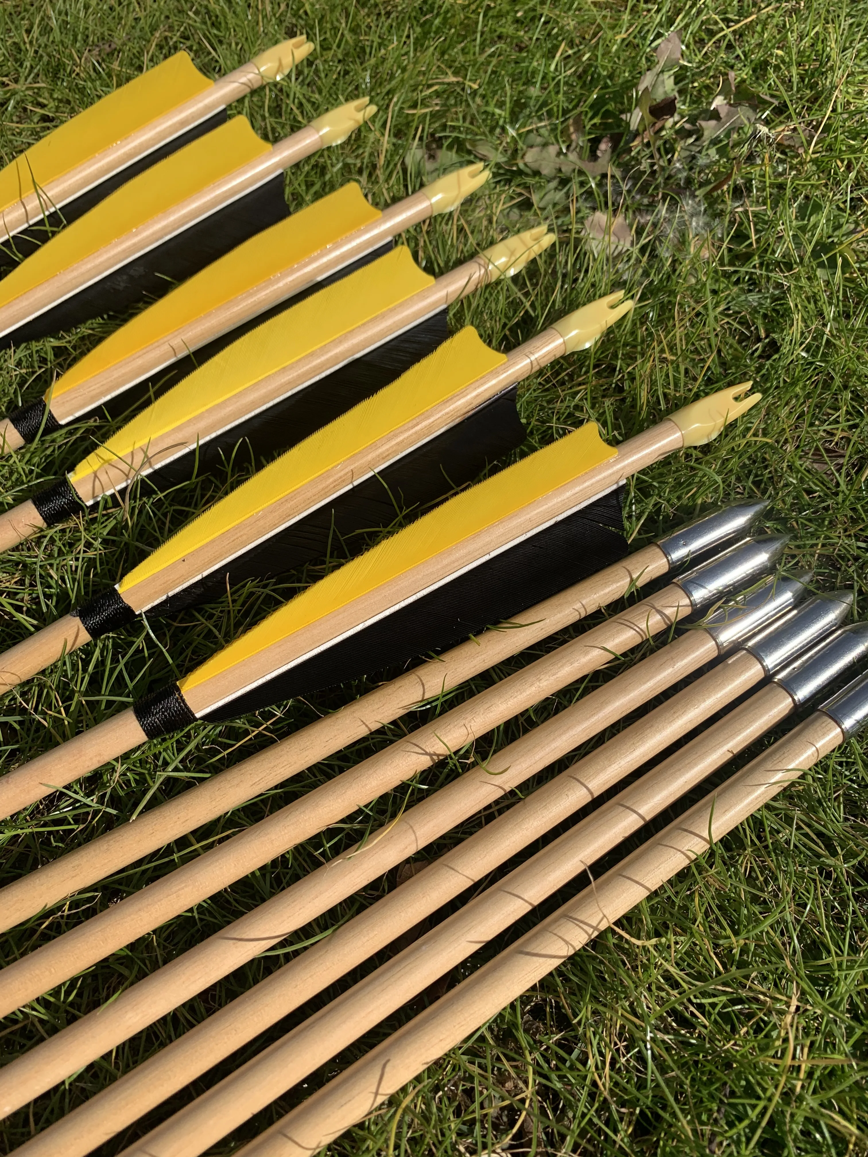 6/12PCS 32 Wooden Arrow 5" 4