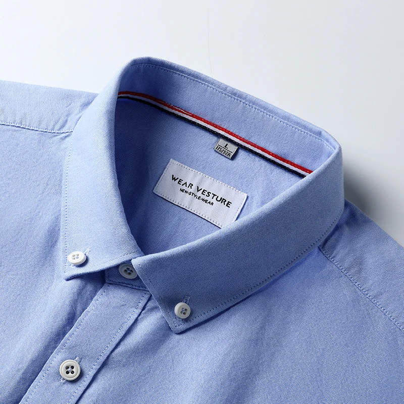 Solid Color Cotton Embroidered Small Horse Logo Shirt, Men's Short Sleeved Casual Versatile High-end Spring and Autumn Shirt