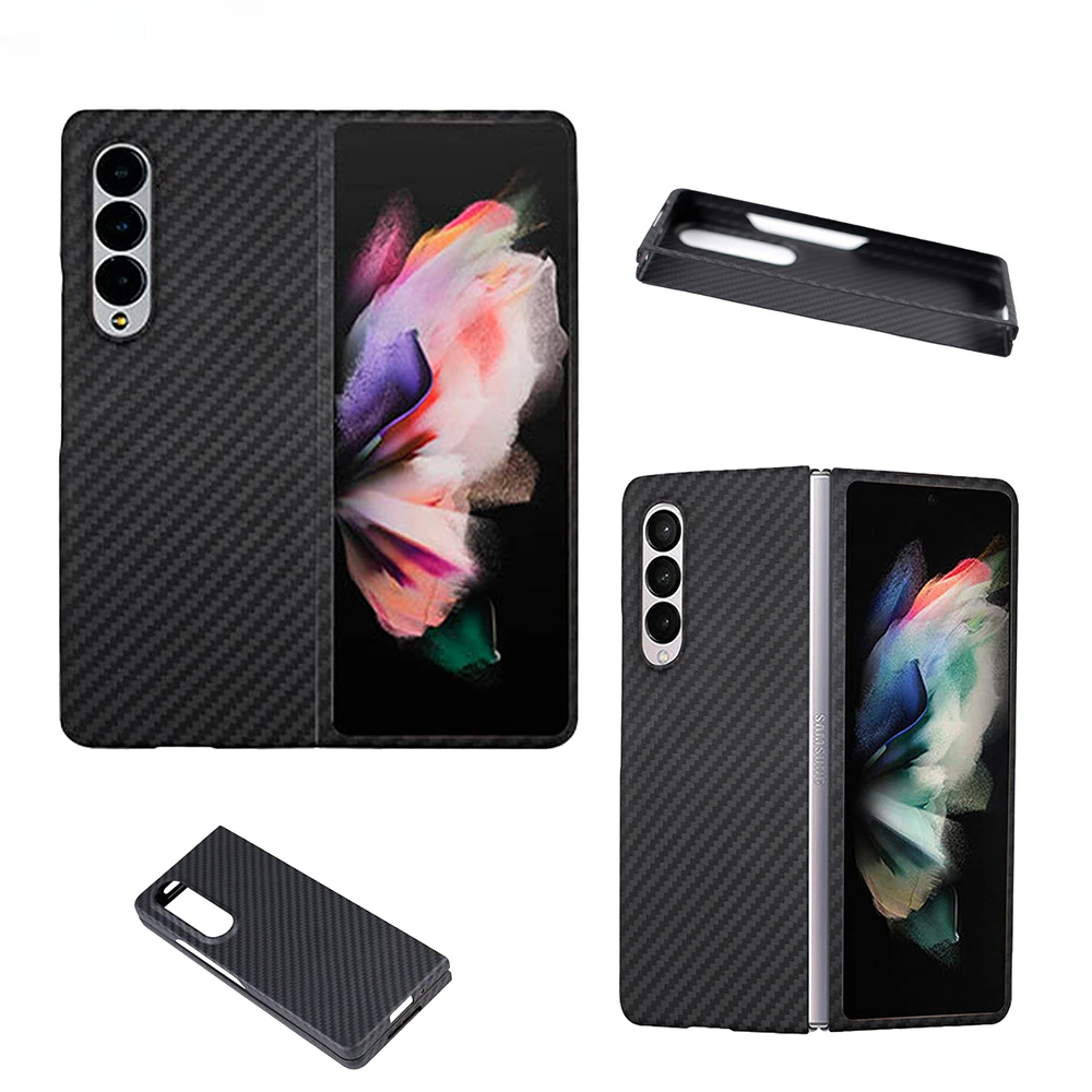 

New Real Aramid Fiber Carbon Fiber For Samsung Galaxy Z Fold 4 Fold4 Ultra Thin Business Phone For Z Fold 4 CASE Cover