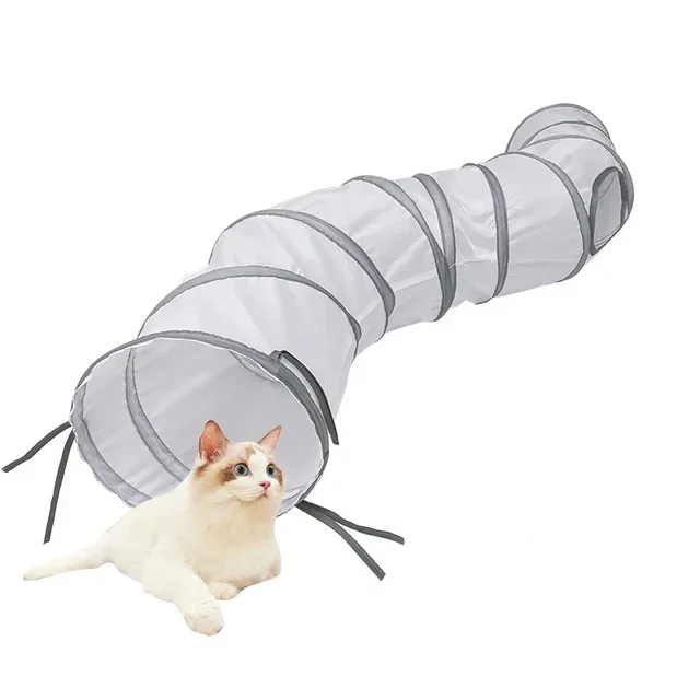 Cats Tunnel Foldable Pet Cat Toys Kitten Pet Training Interactive Fun Toy Tunnel Bored For Puppy Kitten Rabbit Play Tunnel Tube 4
