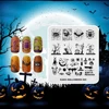 KADS Halloween Christmas Nail Stamping Plates Pumpkin Snowflake Image Manicure Stamp Template DIY Nail Art Decoration Plates 1