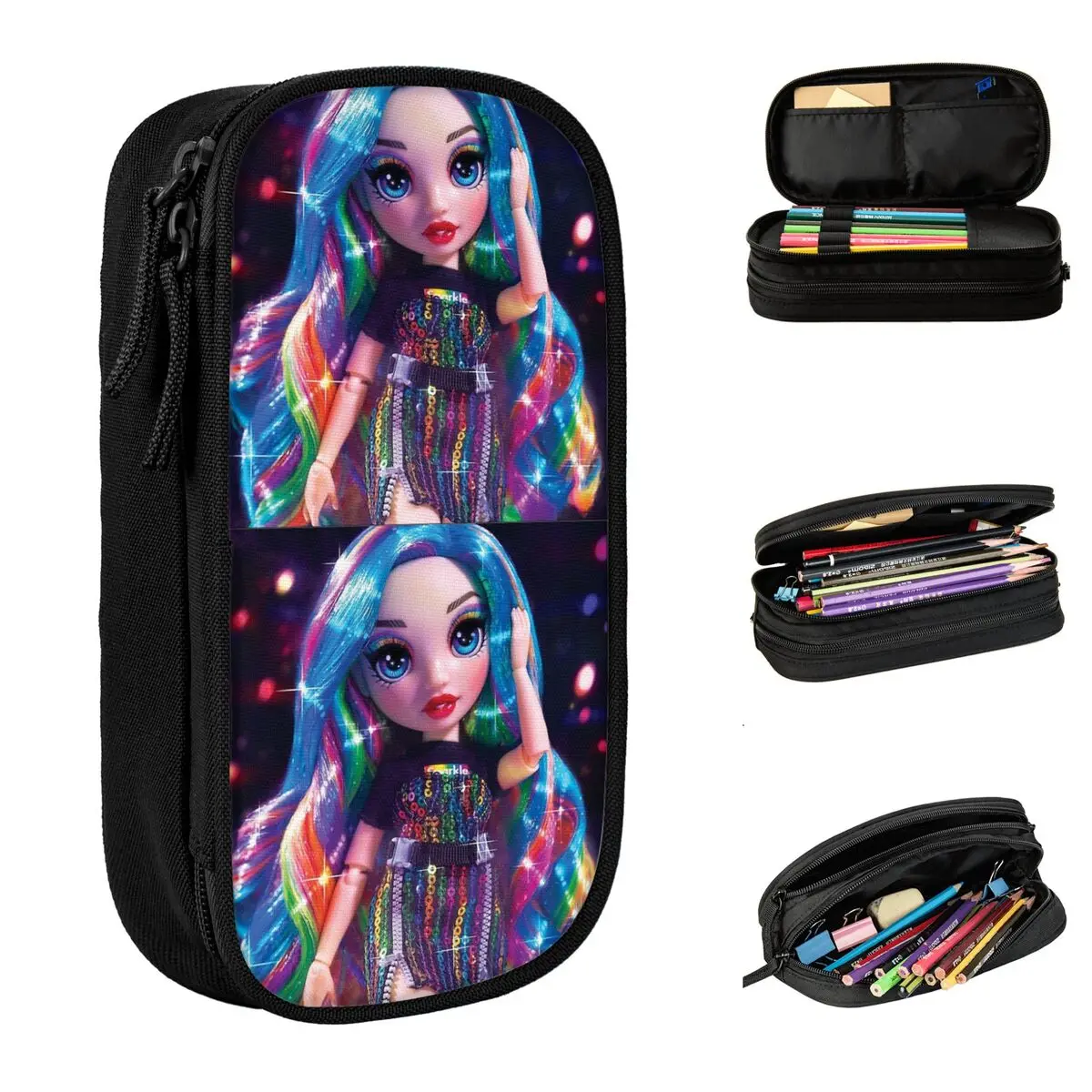 Rainbow Amaya Rainbow High Doll Pencil Case Portapenne Borse Ragazze Ragazzi Studenti Di Grande Capacità School Zipper Pencilcases