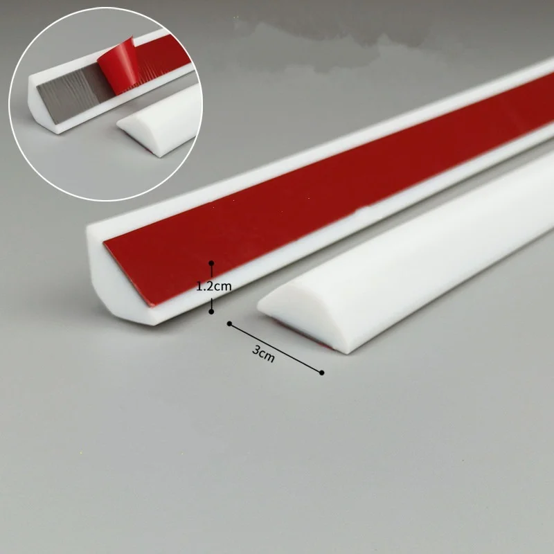 Multi-size Bathroom Water retaining strip Dry And Wet Separation Silicone Shower Barrier Dam Flood Self-adhesive door seal strip