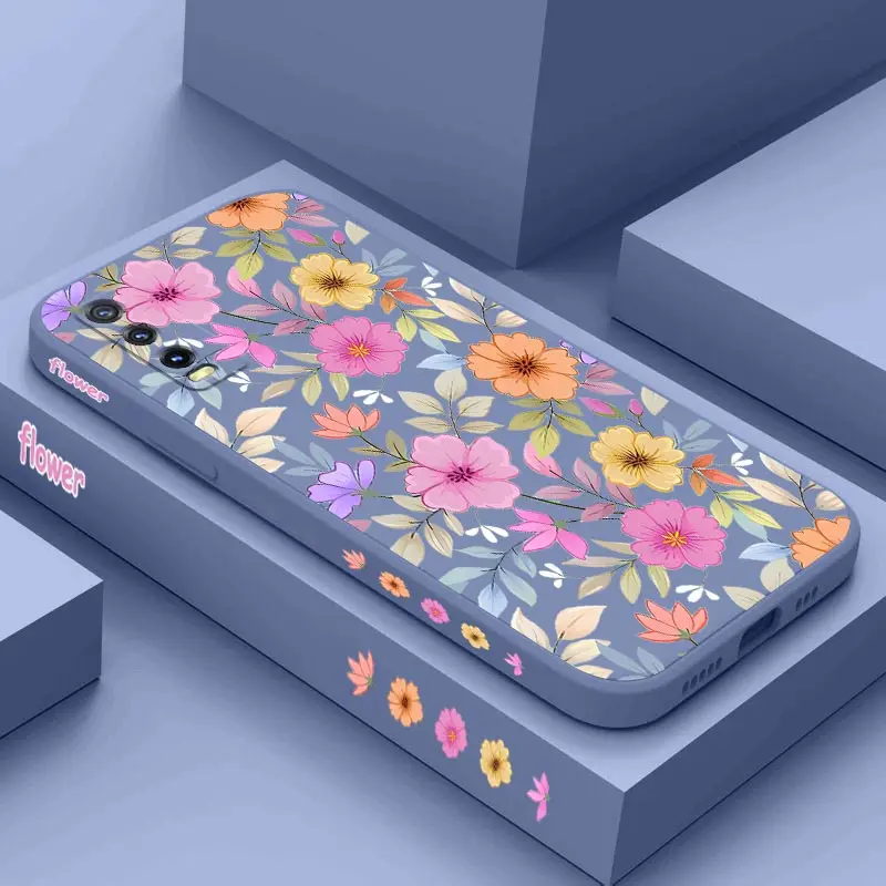 Colorful Flower Silicone Phone Case Cover