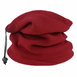 Fleece Warm Winter Windproof Neck Tube Scarf (Wine red)