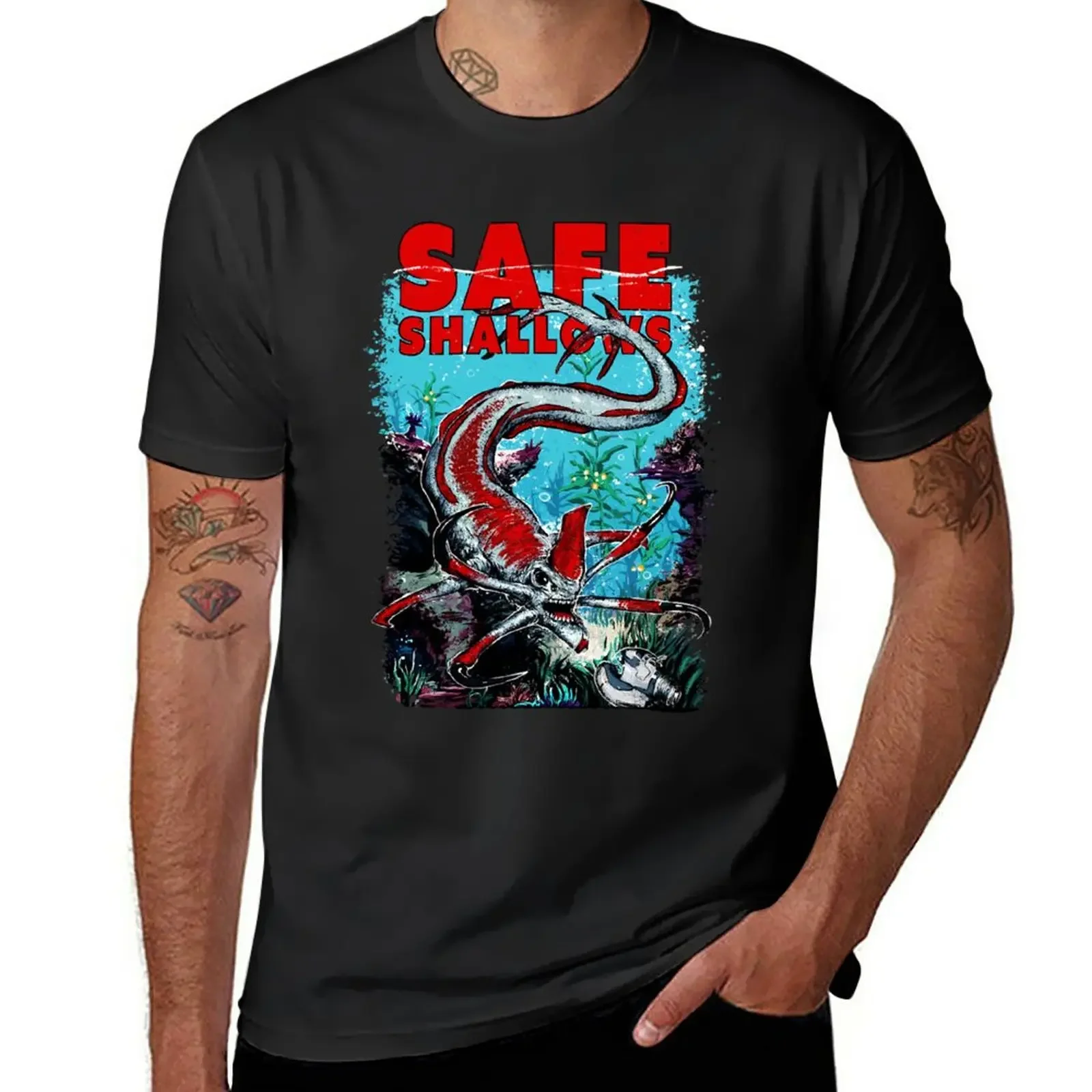 Subnautica Videogioco Safe Shachets T-Shirt Anime Clothes Funnys Shirts Graphic Tees Magliette Per Uomo Graphic