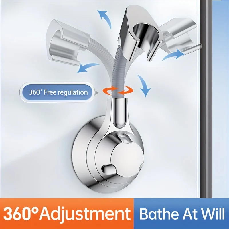 Shower Bracket Bathroom Punch-free Rain Spray Head Fixer Universal Adjustable Wall Hanging 1pc