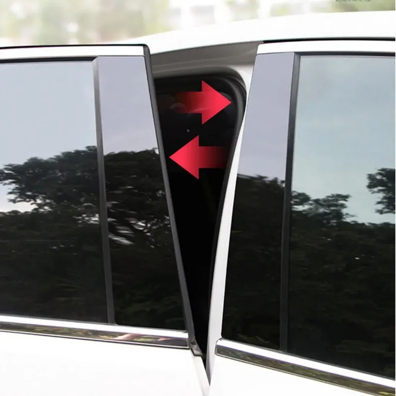 Pillar Posts Window Door Moulding Trims Cover Sticker Decal Glossy Black Fit For Hyundai Accent Verna 5-door Hatchback 2011-2018