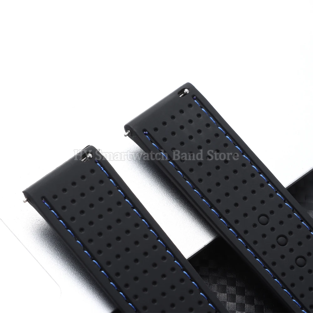Deluxe Silicone Waterproof Watch Strap - Breathable, Soft Rubber Bracelet
