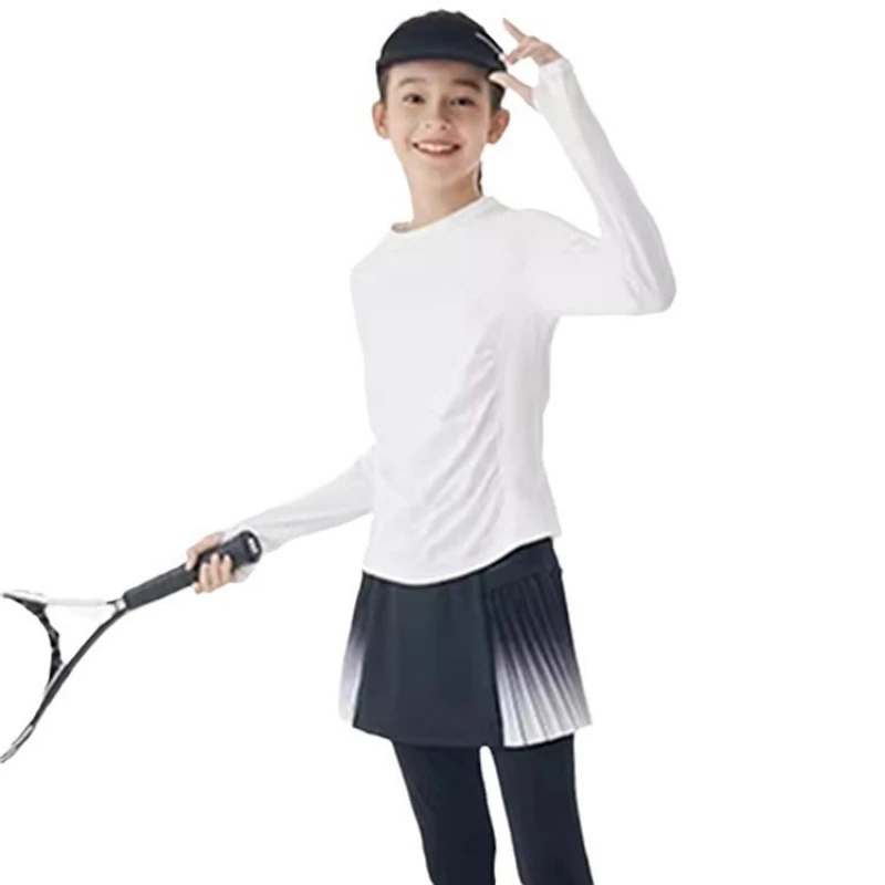 Girls Long Sleeved Shirt Tennis Children Outdoor Sports T-Shirts Lightweight Athletic Quick Dry Running Tee Fitness Yoga Clothes 8 S70e59eb104c342328152fb7e900754ccO