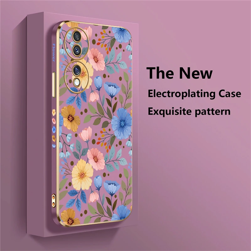 Floral Silicone Soft Pattern Phone Case Cover