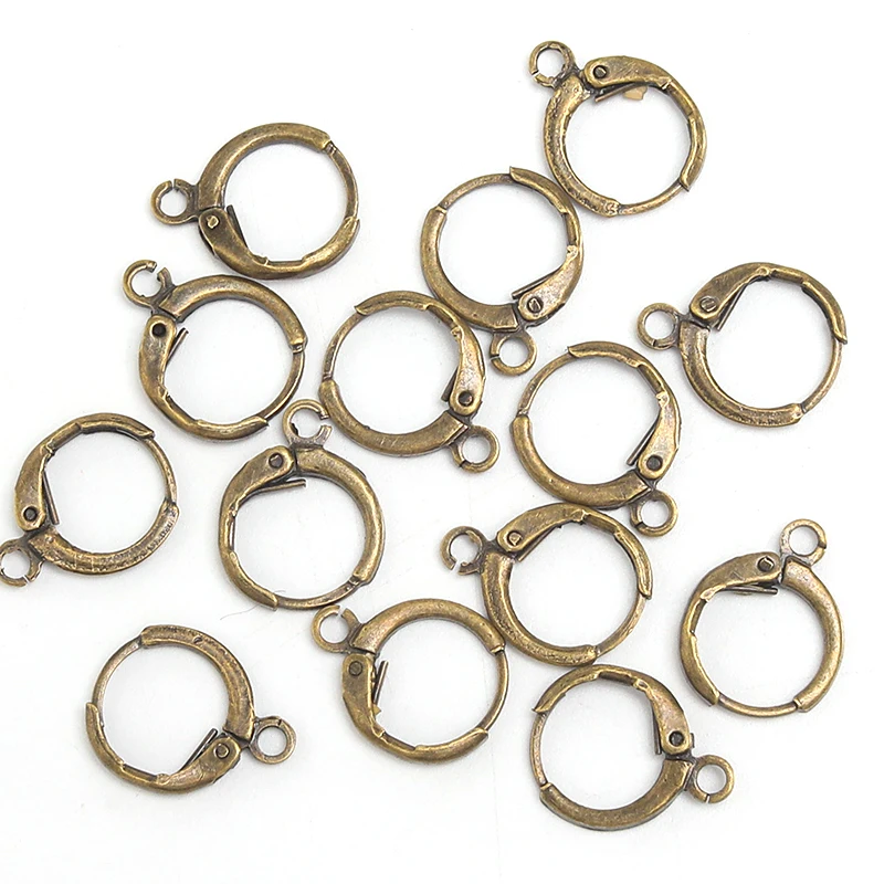 20Pcs Earrings with Jump Hook Round Leverback Earring Hooks