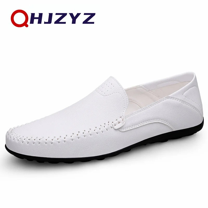 Luxe Lederen Herenschoenen Casual 2023 Italiaanse Zachte Mannen Loafers Handgemaakte Mocassins Ademende Slip-On Bootschoenen Zapatos Hombre