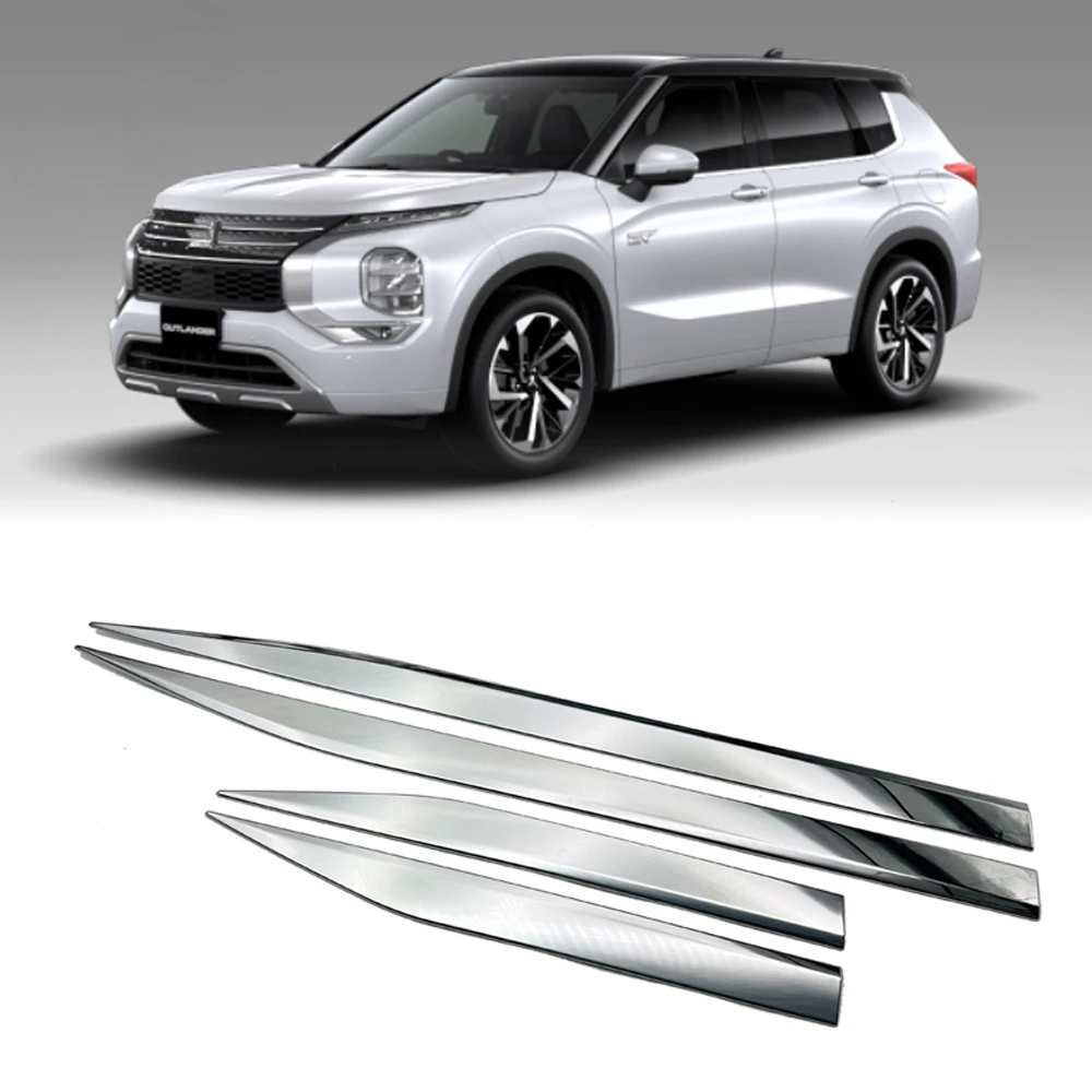 

Для Mitsubishi outlander 2022 2023, хромированная подкладка боковой двери, украшение корпуса, литье, отделка, ободок, Стайлинг, защитная крышка, украшение