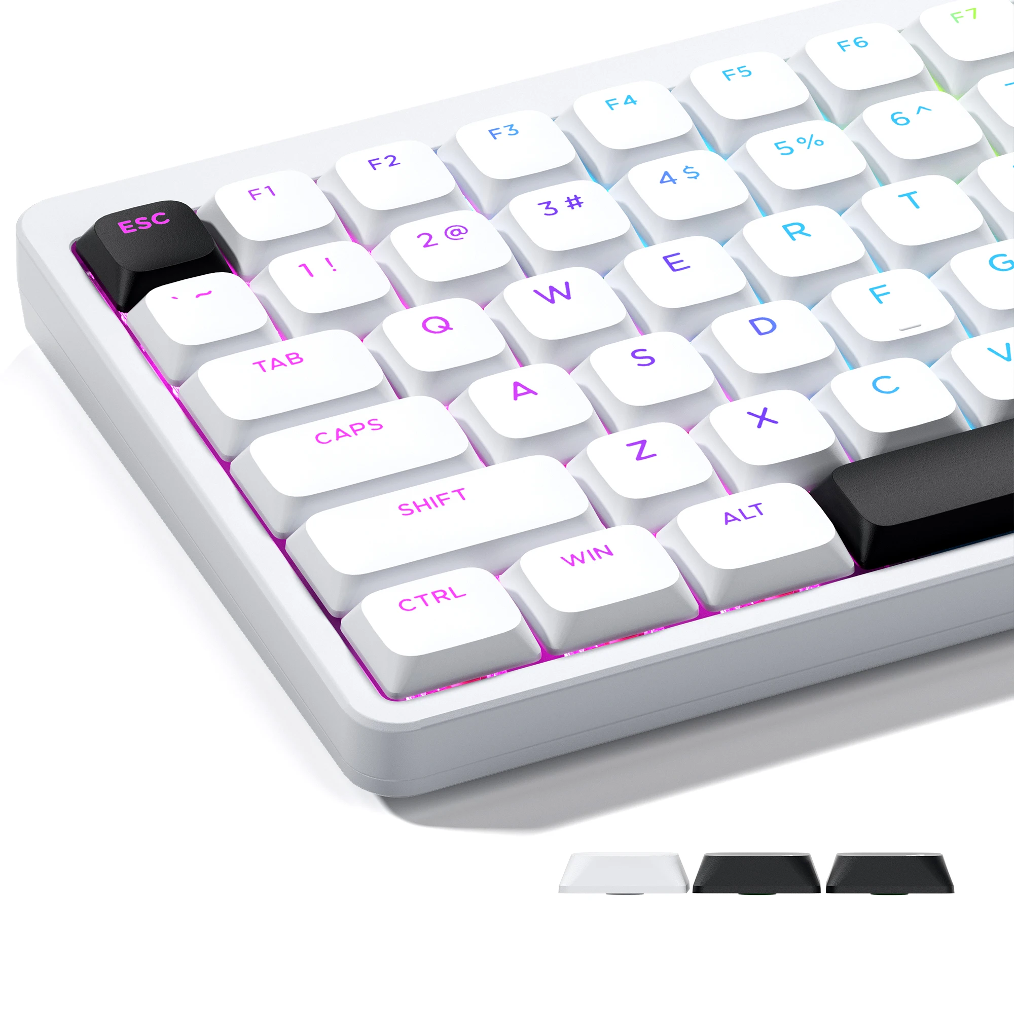 XVX Low Profile Keycaps BOW Shine Through Skyline R2 Double-Shot PBT ...