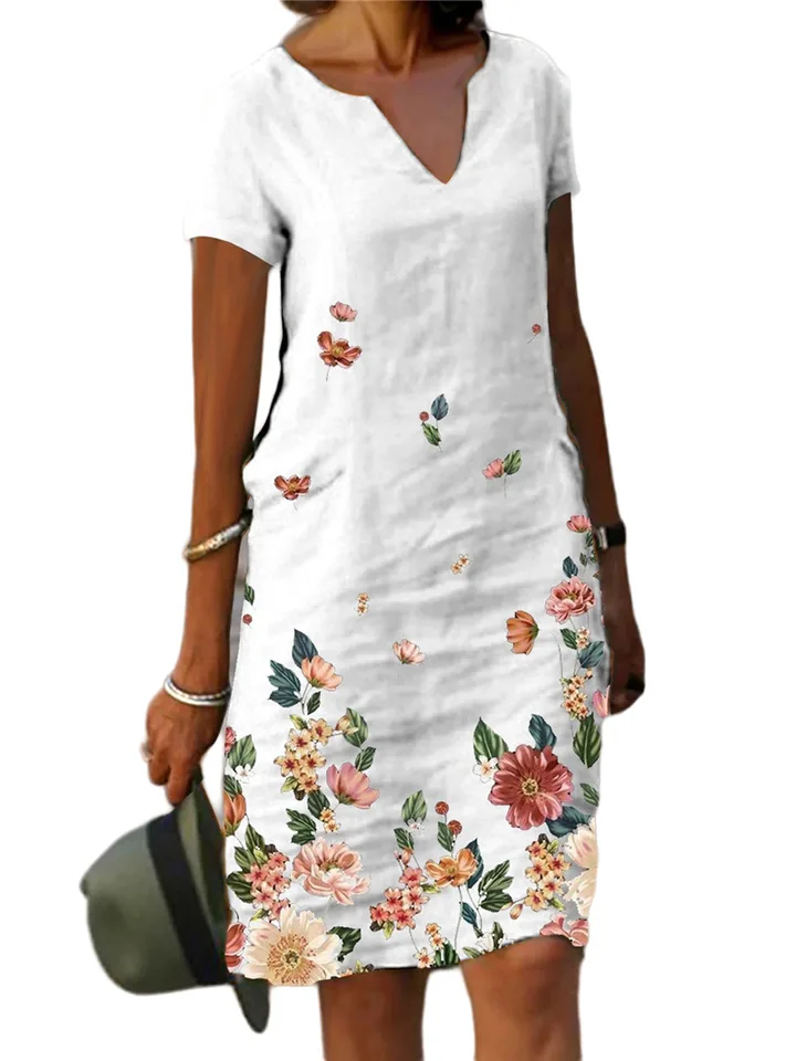 Vestido informal holgado con estampado para mujer, vestidos por