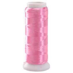 Vibrant Nylon Silk Cord for Handmade DIY Crafting and Hairpin Accessories (Pink)