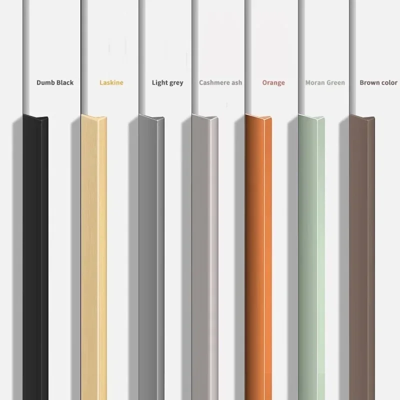 Non Perforated Furniture Handles Minimalist Cabinet Drawers Wardrobes Door Handles Concealed Hardware Handles