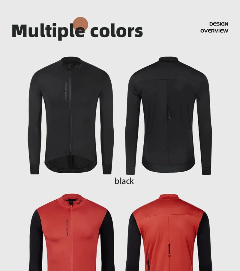 YKYWBIKE Herren Fahrradjacke Langarm Fahrradbekleidung Winddicht Wasserdicht Fahrradshirt Windjacke MTB Rennradtrikot – Detail 2