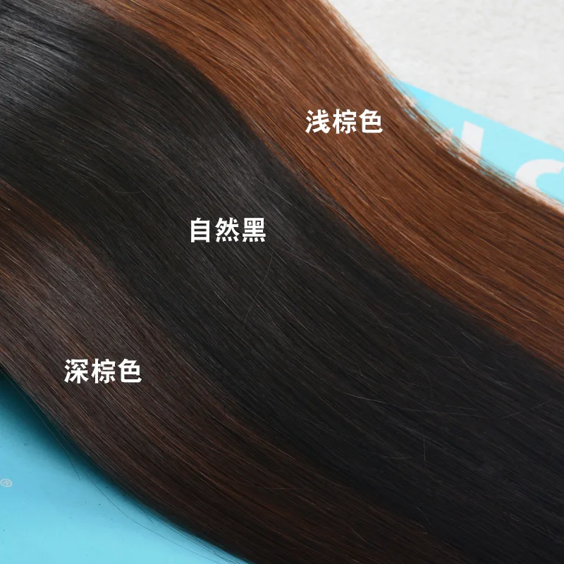 Real hair piece one-piece wig piece female seamless hair extension self-connected U-shaped half head cover real long