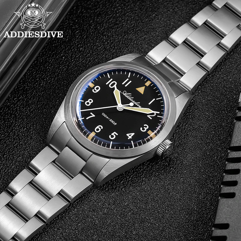ADDIESDIVE 36mm AD2502 Watch For Men 100M Waterproof Titanium