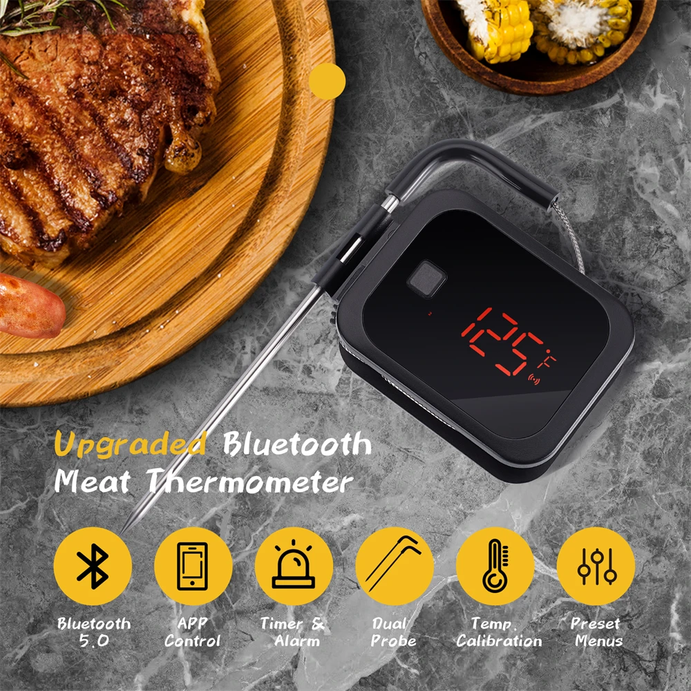 INKBIRD IBT-4XS Digital Household BBQ Cooking Thermometer Meat Thermometer  Bluetooth Connected for Party Oven Smoking - AliExpress