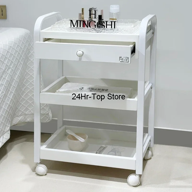 

Cart Beauty Salon Trolley Utility Drawers Cosmetic Rolling Salon Trolley Medical Storage Carrito barbershop furniture GY50GP