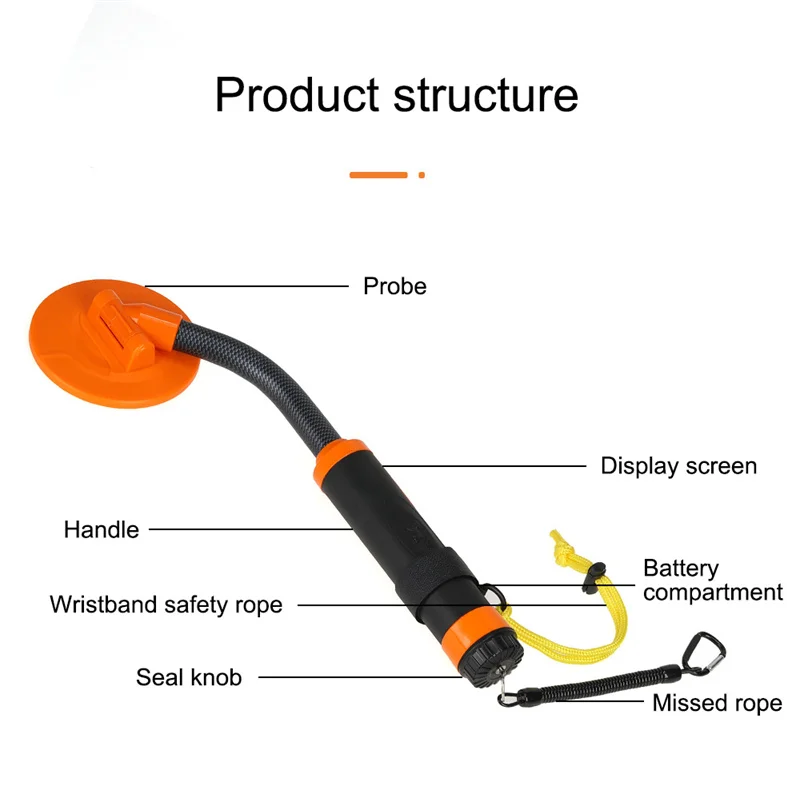 Pulse Indication Waterproof Handheld Metal Detector HS Series High Sensitive Underwater Pinpointer Portable Gold Metal Finders
