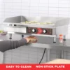 Electric Griddle 29 Inch Large Countertop Griddle Non-Stick Flat Top Grill Stainless Steel Teppanyaki Griddle with Adjustable Te 4